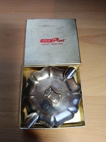 Vintage silver plated ashtray - vintage,