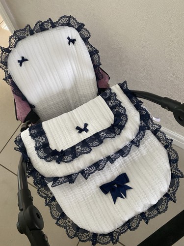 White and navy - and, dolls