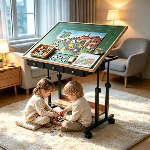 Large jigsaw puzzle - large, table