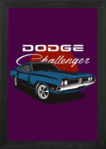 Challenger muscle cars - challenger, framed