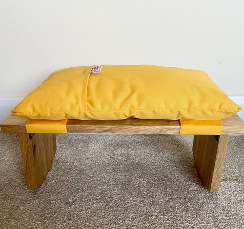 Wooden meditation stool with - wooden,