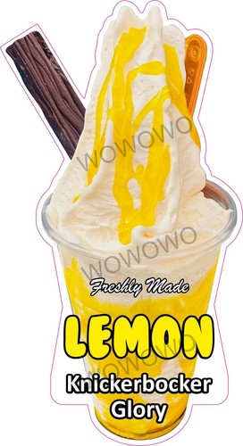 Ice cream van sticker lemon - cream,