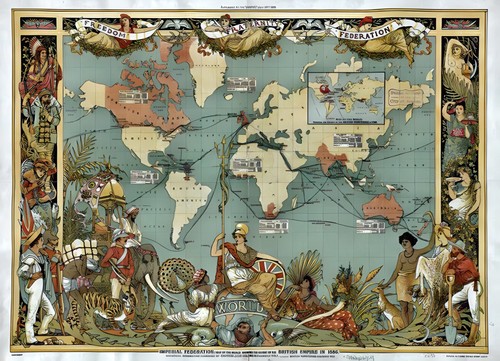 British empire map 1886 - empire,