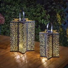 Solar Silhouette Lantern Light LED Large Hanging Star Lamp Garden Decoration