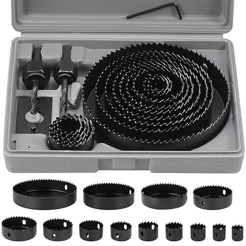 16pcs hole saw - kit, 19-127mm