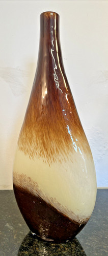 Large art glass bottle vase - large,