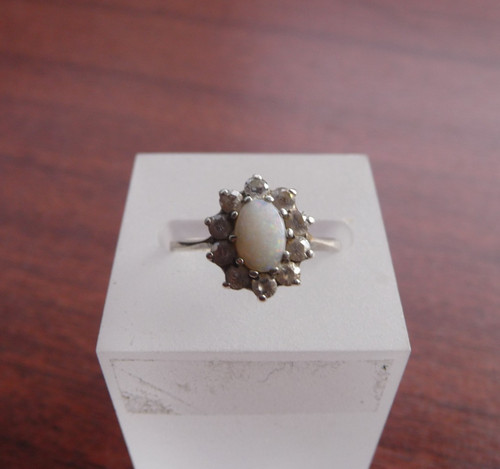 Opal ring with antique - opal,