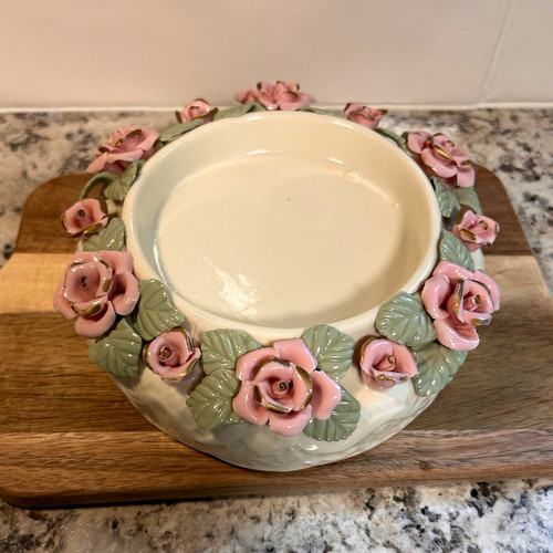 Ceramic shabby chic floral - ceramic,