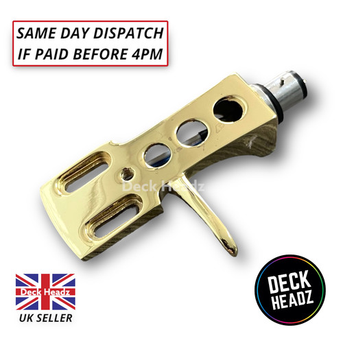 Gold headshell with wires for - gold,