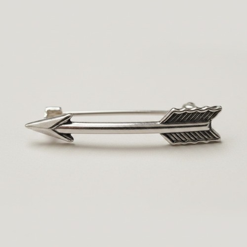 Sterling silver brooch - silver, arrow