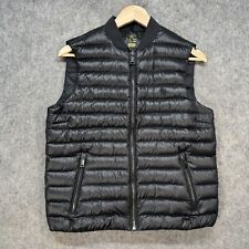 Ralph Lauren Polo Gilet Womens Large 90% Down Lightweight Black Puffer Pony Logo