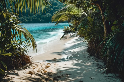 Tropical beach seascape canvas - tropical,