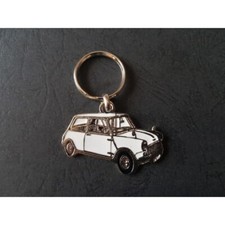 Austin Morris Cooper 850 Mini Profile Keychain (White)
