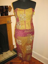 LULU AND RED beaded SUIT BUSTIER & SKIRT set outfit 10 STEAMPUNK LOLITA NEW