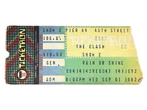 Vintage the clash concert - the,