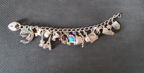 Vintage charm bracelet - bracelet, with