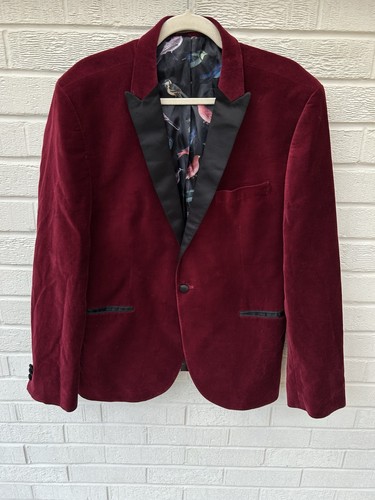 Next mens jacket 44r wine - mens,