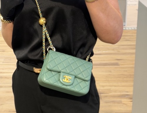 Chanel mini square pearl - pearl, crush