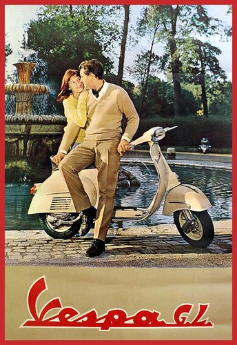Vespa scooter 1963 poster - 1963,