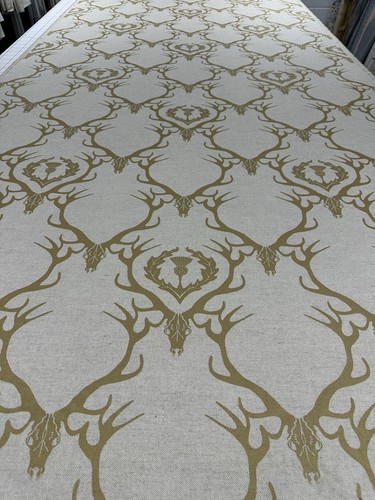 Barnaby gates deer damask - damask, gold
