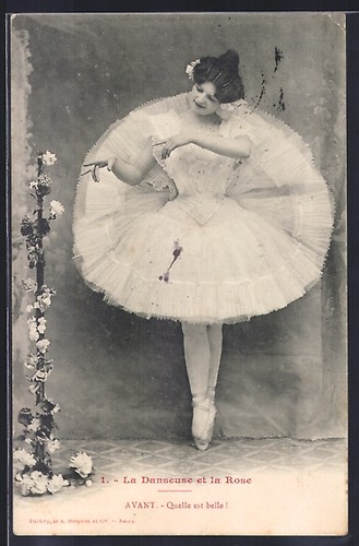 Postcard danseuse la - la, et