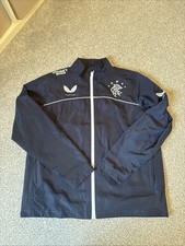 CASTORE Glasgow Rangers FC Jacket Unibet Windbreaker Men’s Size L Navy Blue New