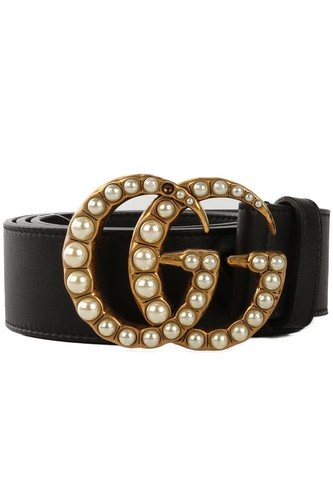 Gucci black leather waist - black,