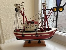 Vintage Wooden Trawler Model