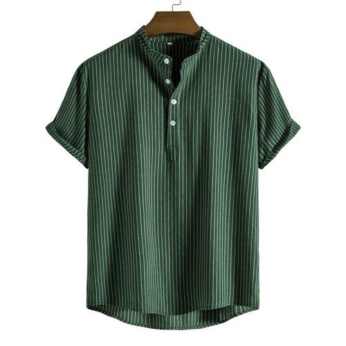 Mens striped linen shirt - striped,