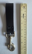 Belt/Key hook - BLACK hide genuine LEATHER loop, handy for Keys