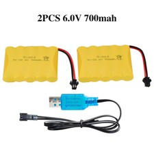 2pcs 6.0V 700mAh Ni-Cd AA