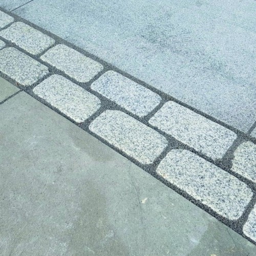 Silver granite cobbles - silver, 200x100