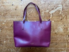 TED BAKER PURPLE LEATHER SHOPPER BAG TOTE HANDBAG UNDERARM W/ CLUTCH PURSE
