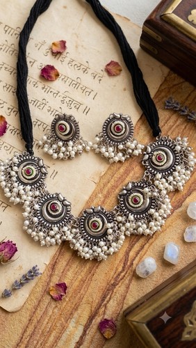 Asian silver oxidized ethnic - silver,