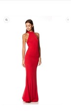 Jarlo Red Maxi Halter Neck