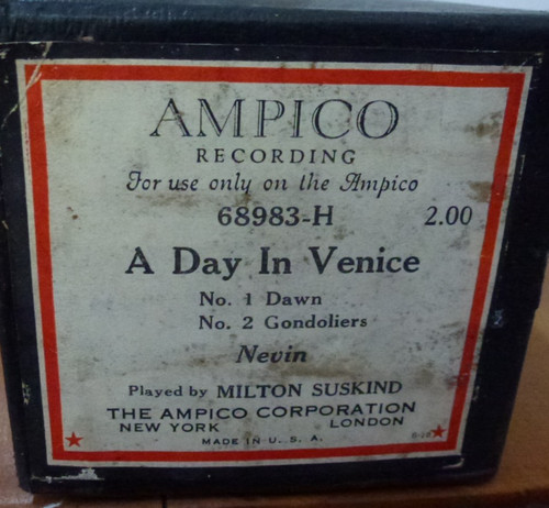 Ampico reproducing roll e - reproducing,