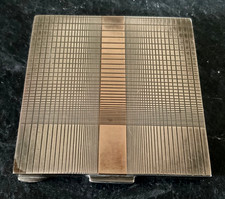 ANTIQUE ART DECO ASPREY & Co 1936 SOLID SILVER 6.1 CM POWDER COMPACT, 78g