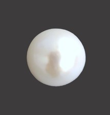 White Half-drilled Round Freshwater Pearls  Ivory AAA for Jewellery Making x1