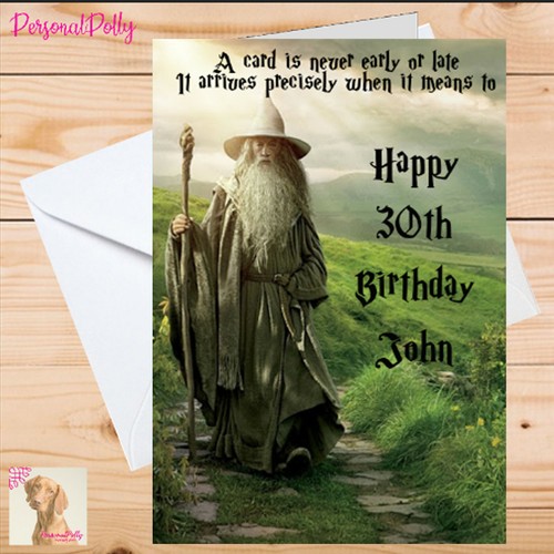 Personalised gandalf card lord - card,