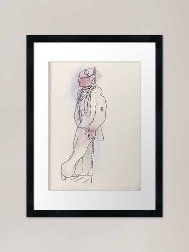 Jean cocteau artwork framed - jean,