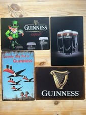 4 x RETRO METAL SIGNS  A4 30cm