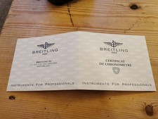 Breitling Chronometer blue angels navitimer montbrillant card papers vintage