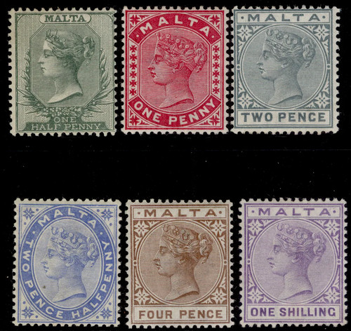 Malta sg20 1885 90 - malta, sg20-28,