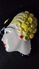 Moorland Pottery Art Deco Themed Face Wall Plaque