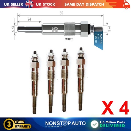 Glow plugs for rover - 4x,