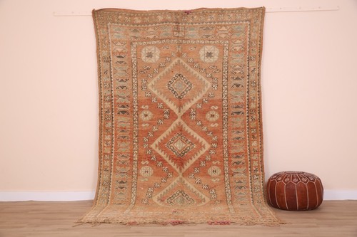 Peach vintage moroccan - moroccan, wool