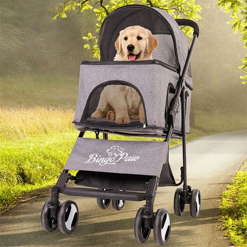 Large wheels pet stroller - pet,