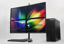 4x 22" Monitors PC Setup Xeon CPU Dell Workstation 32 GB Ram 512 GB SSD 2 TB HD