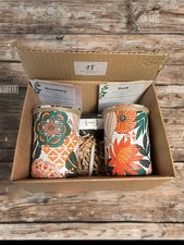 Burnt orange & green floral eco friendly grow your own herb garden gift set