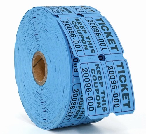 Blue raffle tickets x1000 - blue,